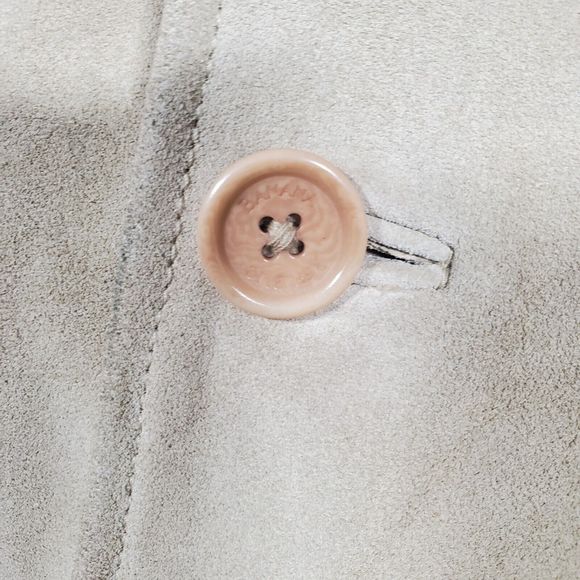 Vintage Banana Republic Heavy Duty Tan Suede Leather Button Jacket men’s Large - Picture 4 of 12